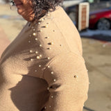 Plus Pearl Crew Neck Sweater