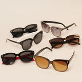 Square Framed Sunglasses w/Stud Detail