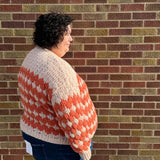 Plus Button Down Textured Sweater