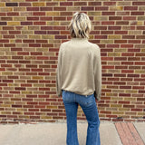Double Brushed Mock Neck Pullover Top