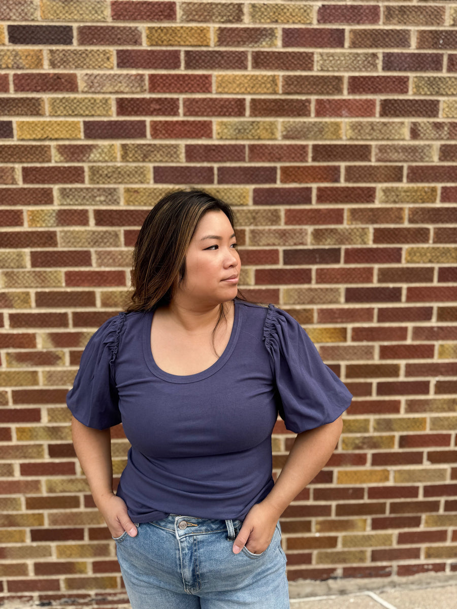 Bubble Sleeve Top