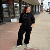 Wide Leg Pants w/Drawstring Waist