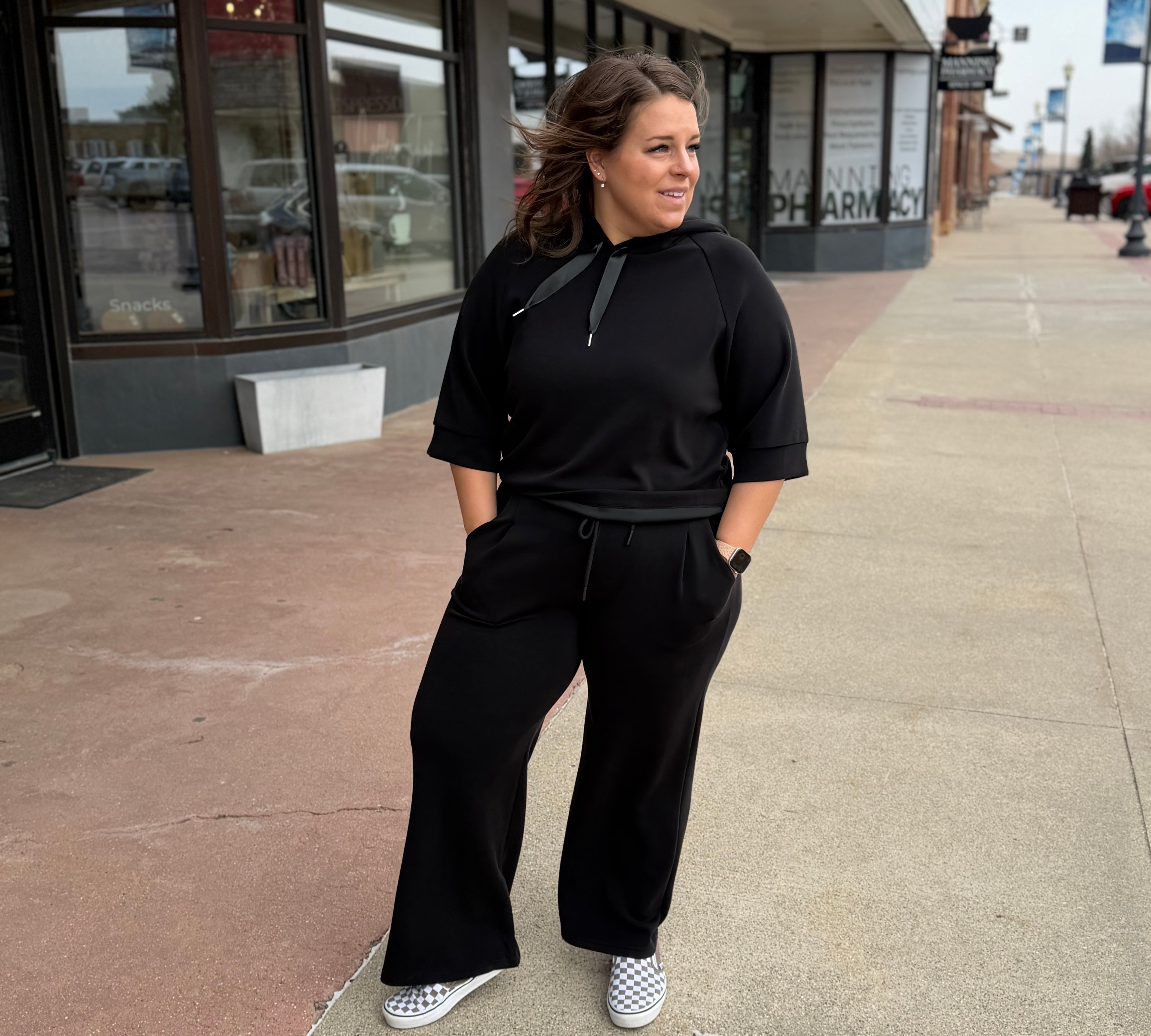 Wide Leg Pants w/Drawstring Waist