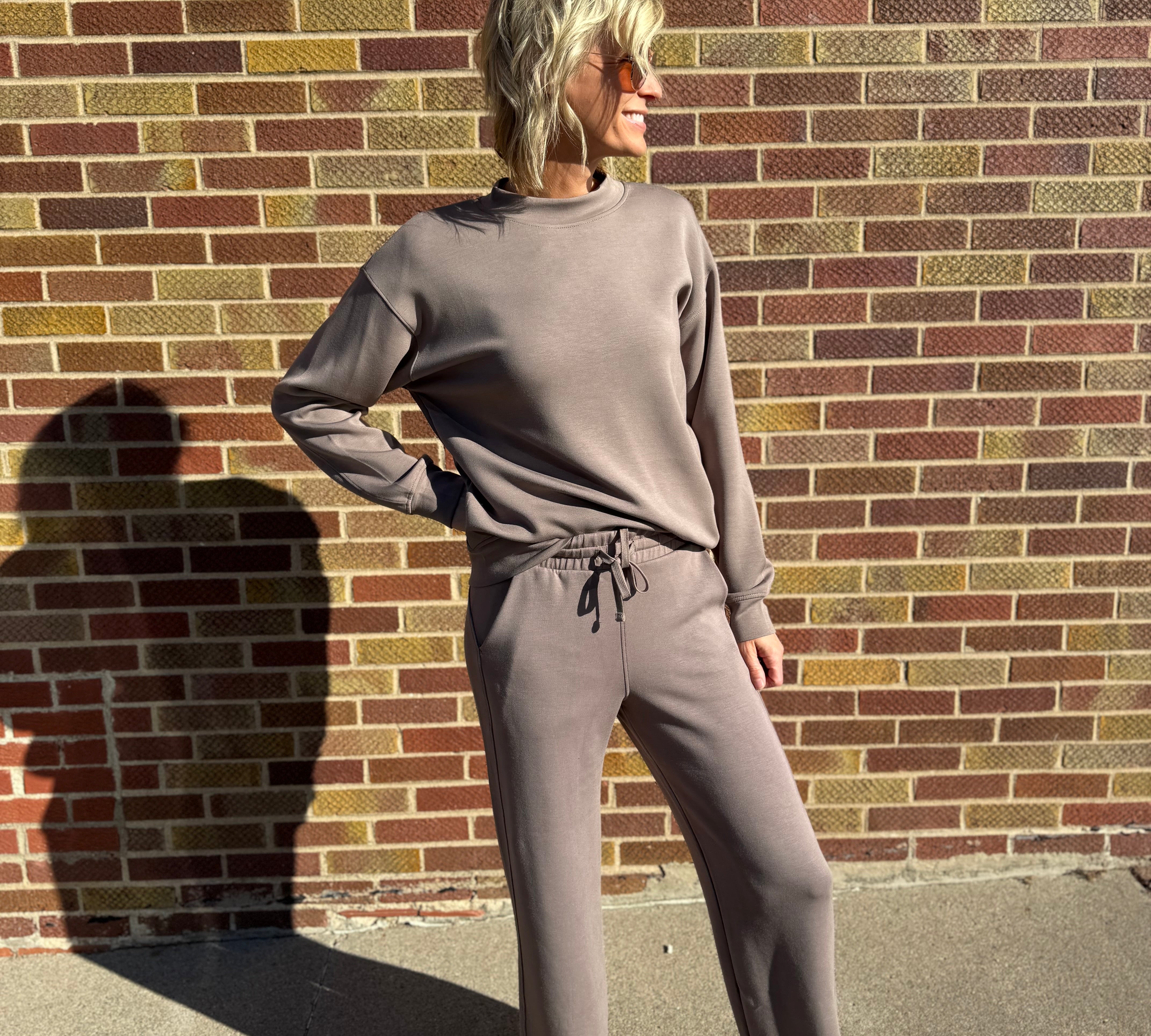 Modal Scuba Mock Neck Pullover