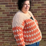 Plus Button Down Textured Sweater