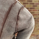 Plus Acid Wash Double Ribbed Pullover