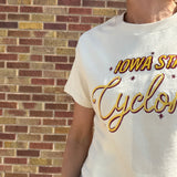 ISU Embroidered Laso Luxe Crop Tee