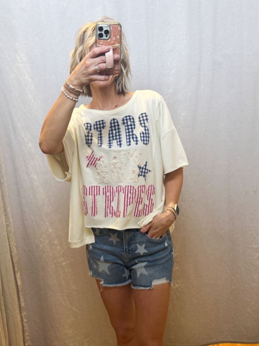 Stars/Stripes Patchwork Top