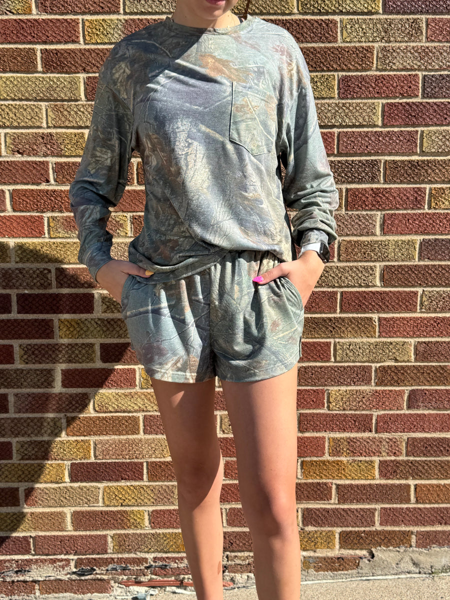 Camo Knit Shorts