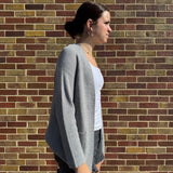 Ribbed Raglan Sleeve Cardigan w/ Pocket