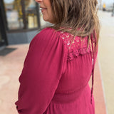 Lace V Neck Maxi Dress