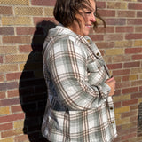 Plaid Sherpa Lined Jacket w/Hood