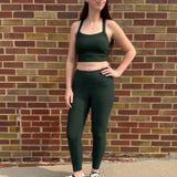 Nylon Ribbed Leggings