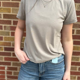 Round Neck Jersey Short Sleeve Top