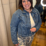 Peplum Hem Denim Jacket