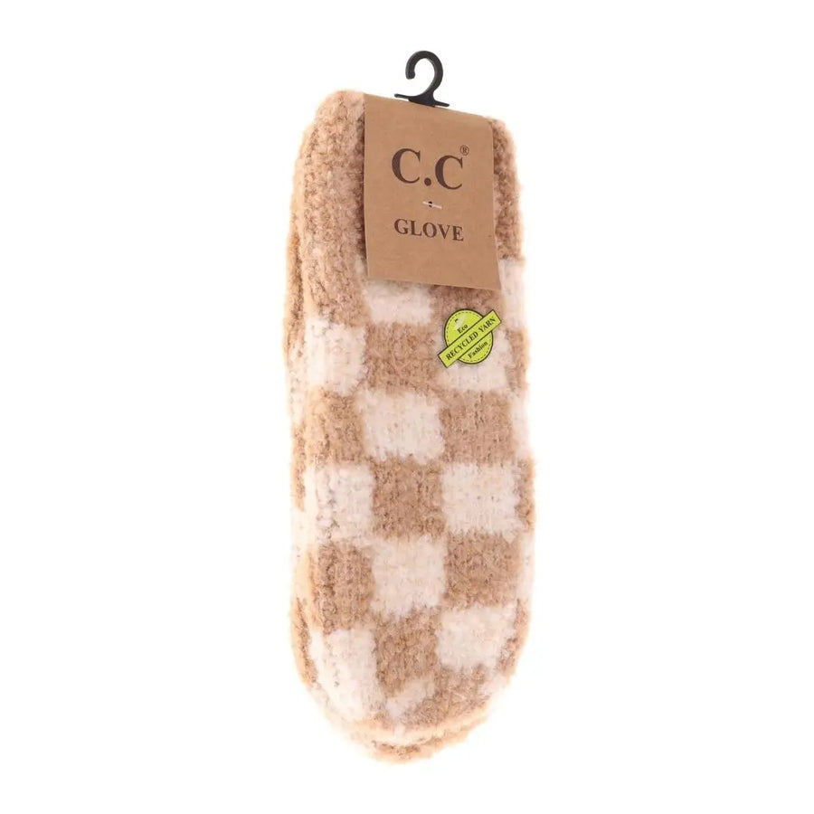 CC Boucle Checkered Mittens