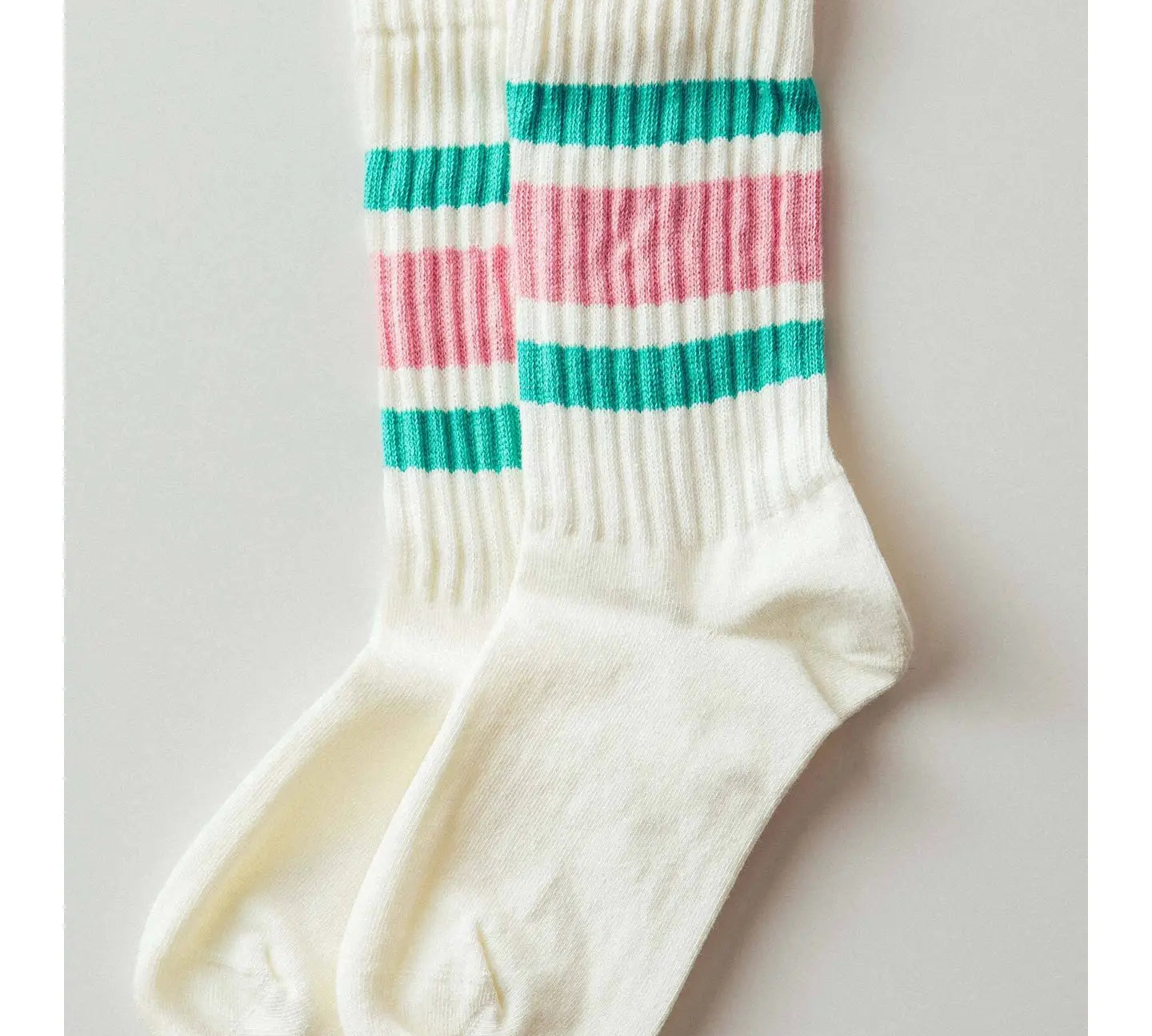 Varsity Stripe Ribbed Crew Socks