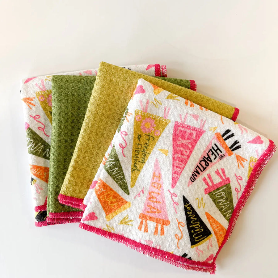 Doe a Deer Waffle Cloths Set of 4