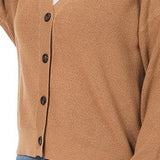 Plus Button Front Cardigan