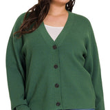 Plus Button Front Cardigan