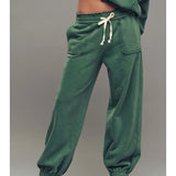 Wide Leg Cotton Jogger Sweatpants