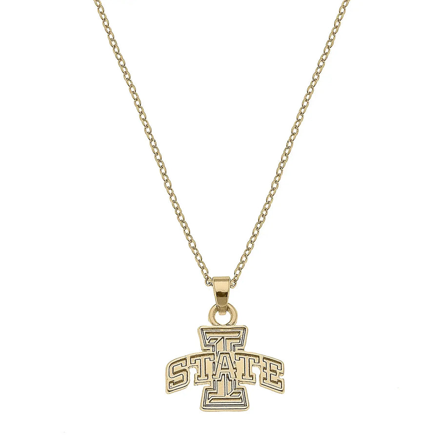 Iowa State Cyclone 24K Gold Pendant Necklace