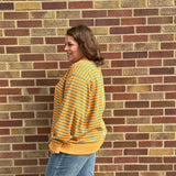Oversized French Terry Striped Pullover