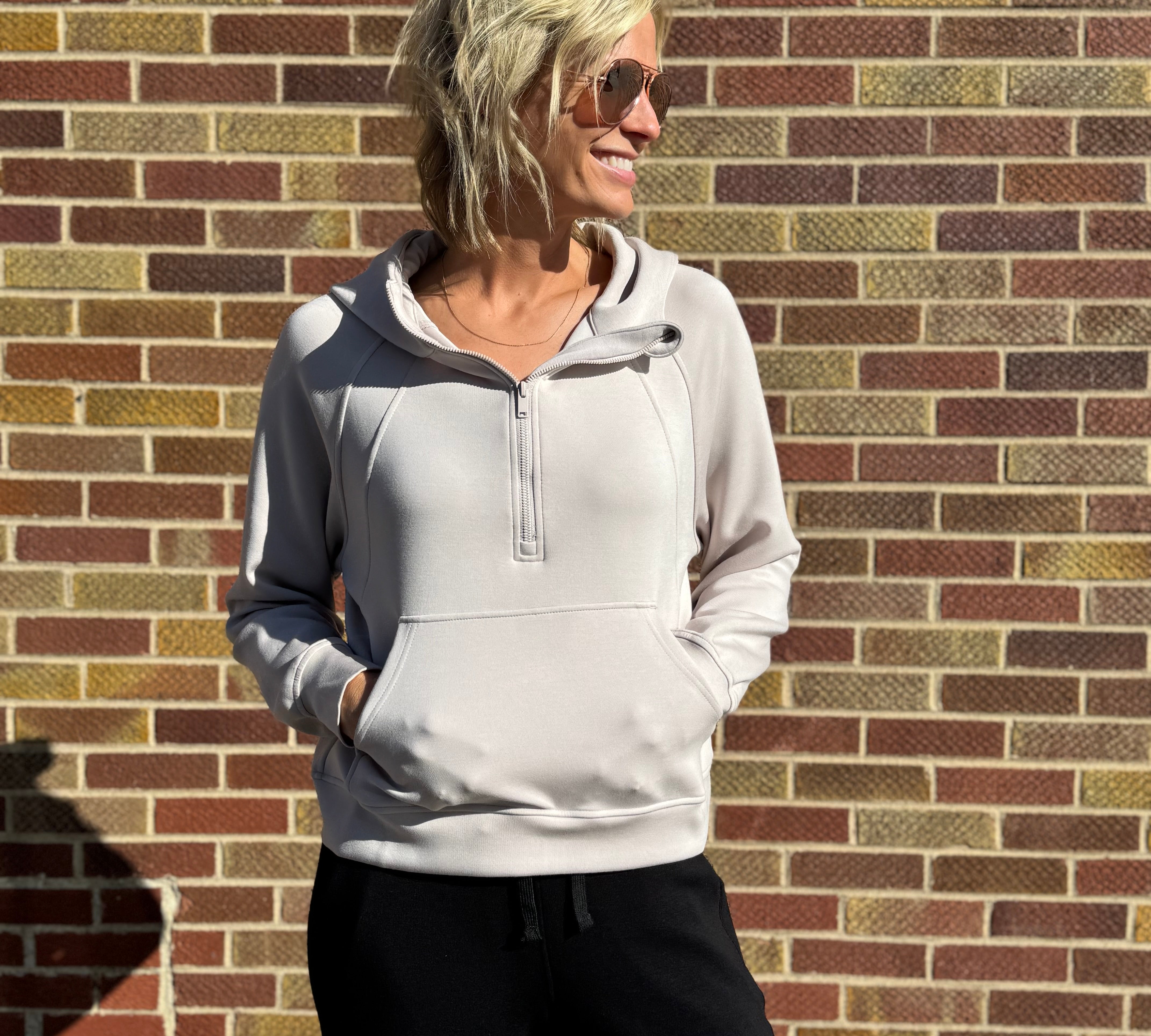 Modal Scuba Quarter Zip Hoodie Jacket