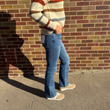Vervet High Rise Clean Cut Hem Bootcut Jeans