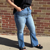 High Rise Crop Flare Cello Jeans