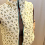 Floral Zip-Up Puffer Vest