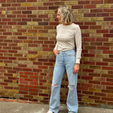 Vintage Super High Rise Flare Vervet Jeans