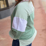 Color Block & Stripe Knit Top