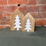 Wood House Tree Cut Out