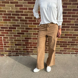 Wide Leg Drawstring Corduroy Pants