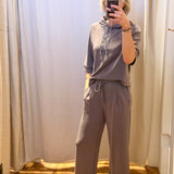 Wide Leg Pants w/Drawstring Waist