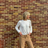 Smocked Knit Top w/Ruffle Sleeve