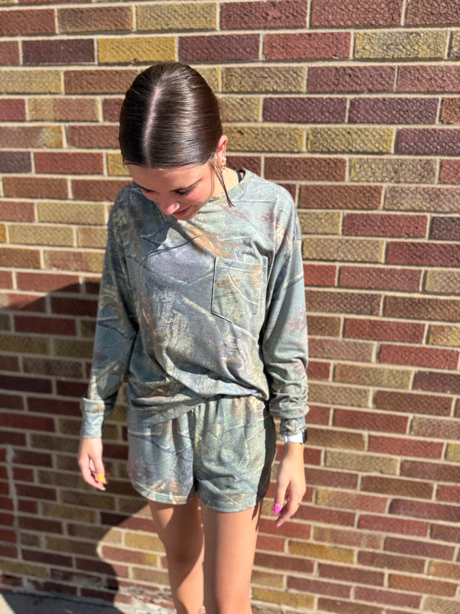 Camo Knit Shorts