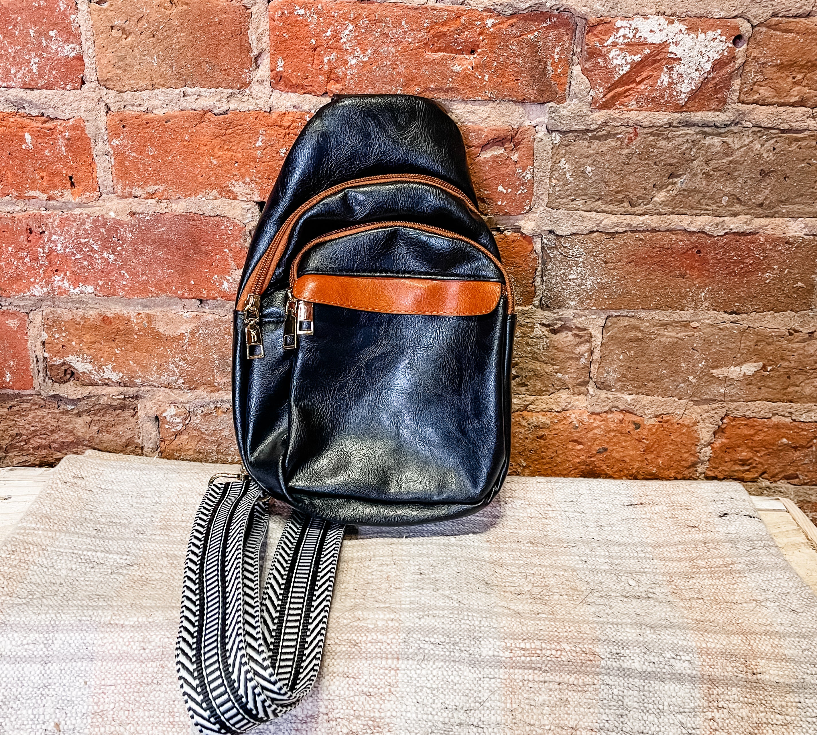 Larissa Sling Bag with Zipper Details