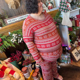 Plus Snowflake Print Pajama Set