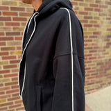 French Terry Fleece Piping Hoodie