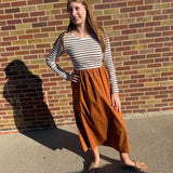 Ribbed Knit Long Sleeve High Waist Dress