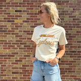 ISU Embroidered Laso Luxe Crop Tee