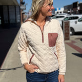 Half Zip Hoodie w/Patch Pocket