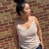 V Neck Lace Tank Top