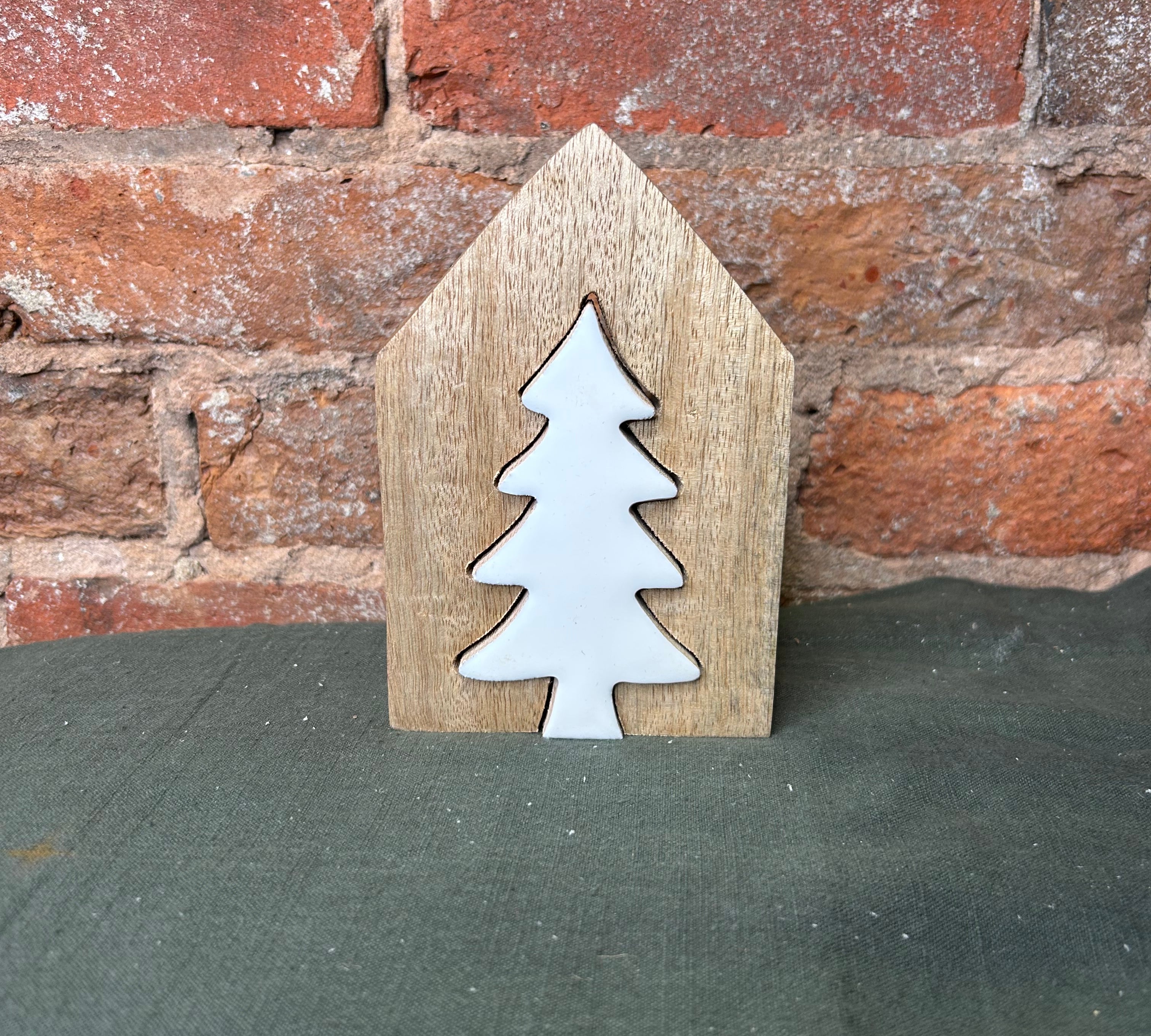 Wood House Tree Cut Out