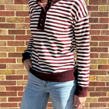 Stripe French Terry Pullover