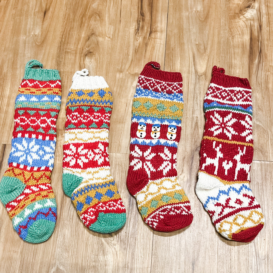 Knit Happy Multicolor Stocking 21”
