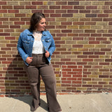 Plus Judy Blue Brown Wide Leg Jeans