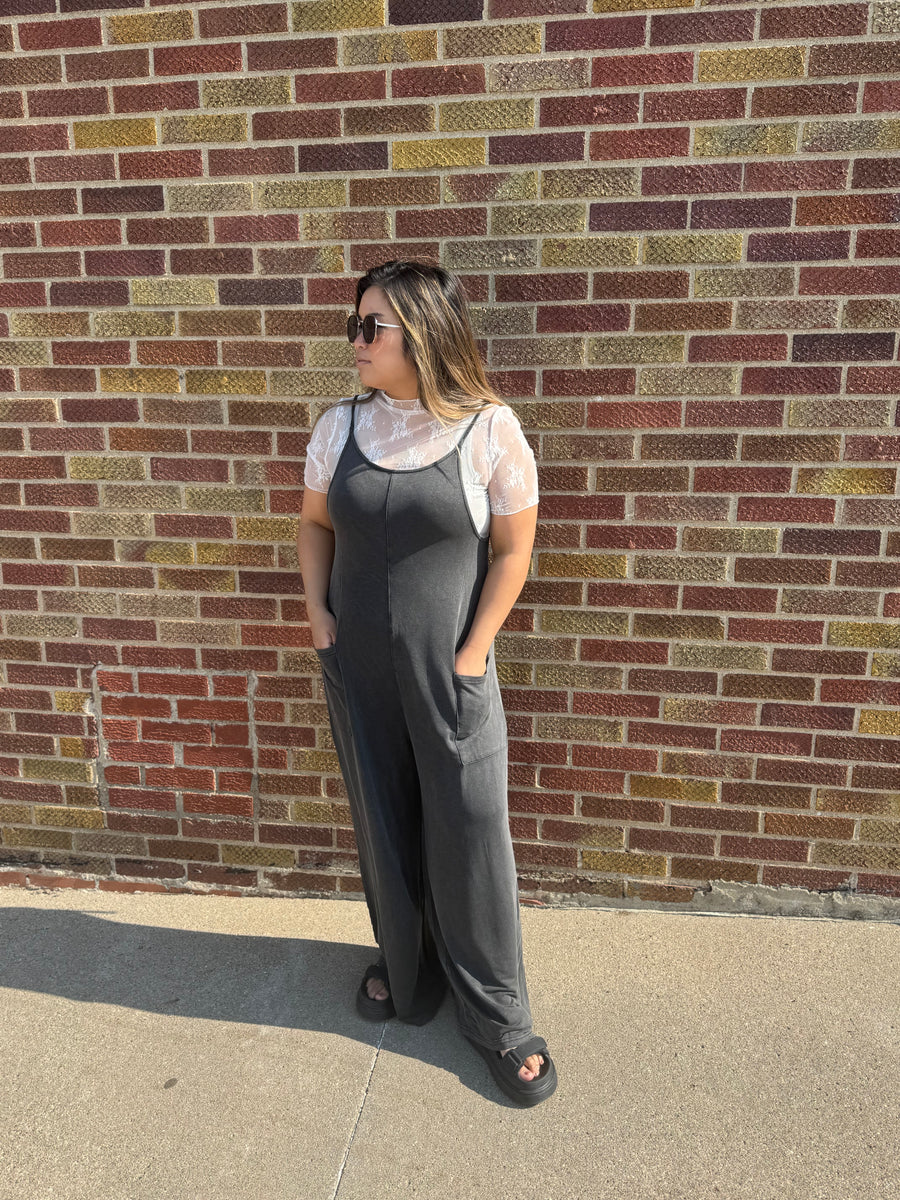 Washed Knit Lounge Jumpsuit